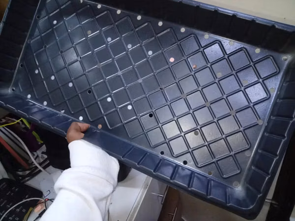 Precision-Perforated Hydroponic Trays - With Holes