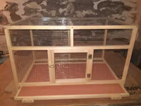 Taxta karkaslı metal torlu heyvan qəfəsi - Material: möhkəm şam ağacı — photo 3