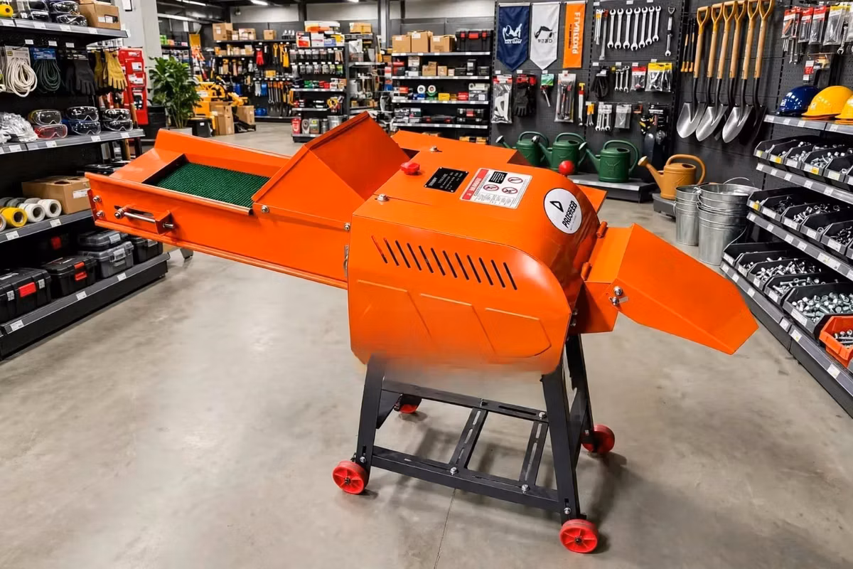 Electric Chaff Cutter & Feed Chopper Machine With Conveyor Belt